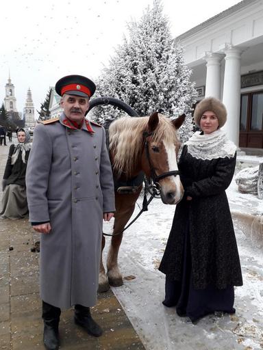 Съемки сериала Угрюм река в городе Суздаль 24 декабря 2019 года